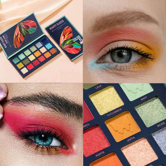 18 Colors Natural Matte EyeShadow Palette Neon Makeup Palette Waterproof Palette Eyeshadow Makeup Beauty Make Up Cosmetic