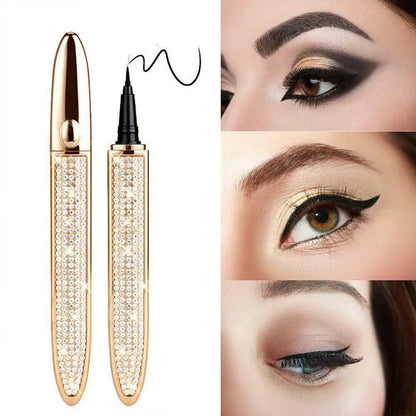 Magic Self Adhesive Lashes Eyeliner Long Lasting No Glue Non Blooming Quick Drying Eyelashes Sticking  Eye liner Pencil 6 color