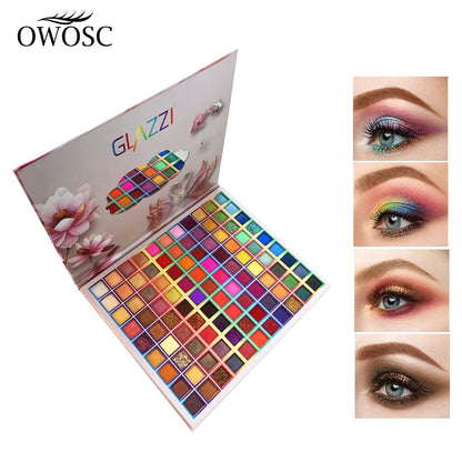 OWOSC 99 Colors Eyeshadow Palette Glitter Shimmer Eye Shadow Powder Matte Glitter Eyeshadow Palette Cosmetic Makeup Kit