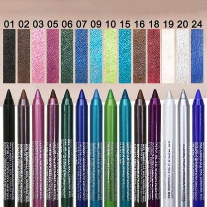 14 Color Long-lasting Eyeliner Pencil Waterproof Pigment Green Brown eyeliner Pen Women Fashion Color Eye Makeup Cosmetics