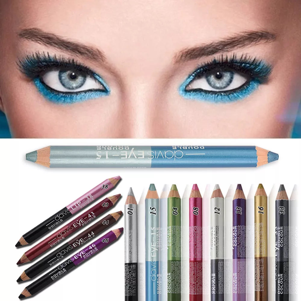 Double-headed Durable Sweatproof Eyeliner Pencil Eye Shadow Pencil Lasting Eye Liner Pencil Pigment Waterproof Eye Makeup Tools