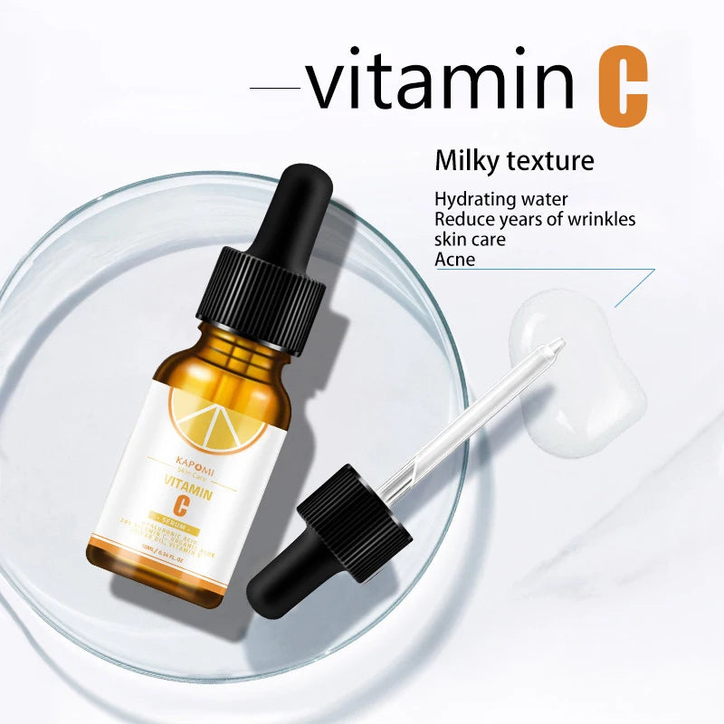 Vitamin C Oil Pure Natural Retinol Serum For Glowing Skin Face Care Close Pores Facials Moisturized Whiteing Brighten Hyaluronic