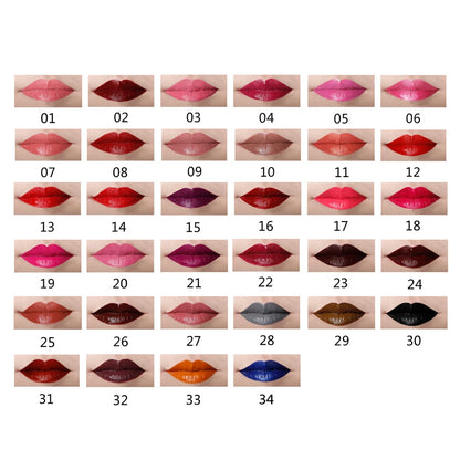 QiBest Brand Makeup Sexy Color Matte Lipstick Waterproof Lasting Batom Matter Lip Stick Nude Liquid Lipstick Lip Gloss Maquiagem