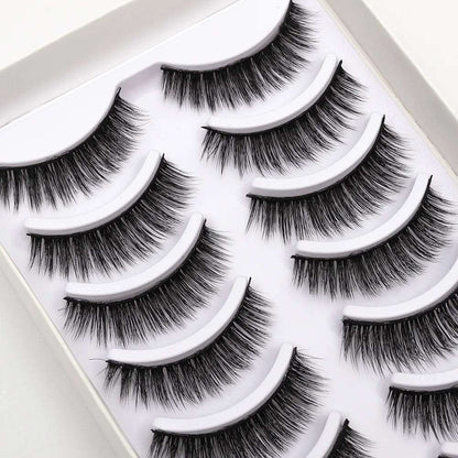 2022 NEW 10 pairs 100% Real Mink Eyelashes 3D Natural False Eyelashes 3d Mink Lashes Soft Eyelash Extension Makeup Kit Cilios