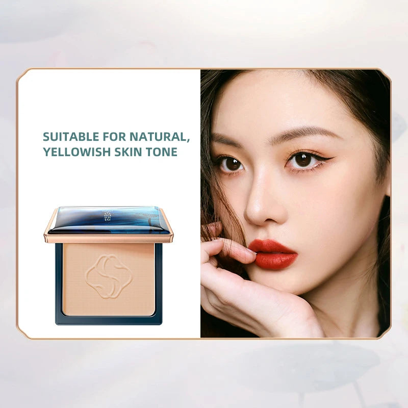 Makeup Face Pressed Powder Oil Control Soft Smooth Finish Waterproof Face Powder Girl Beauty Makeup Comestics Accessories