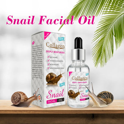 Snail Collagen Face Essential Oil Anti Aging Whitening Moisturizing Face Serum Liquid Facial Massage Cream Skin Care Cosmetics