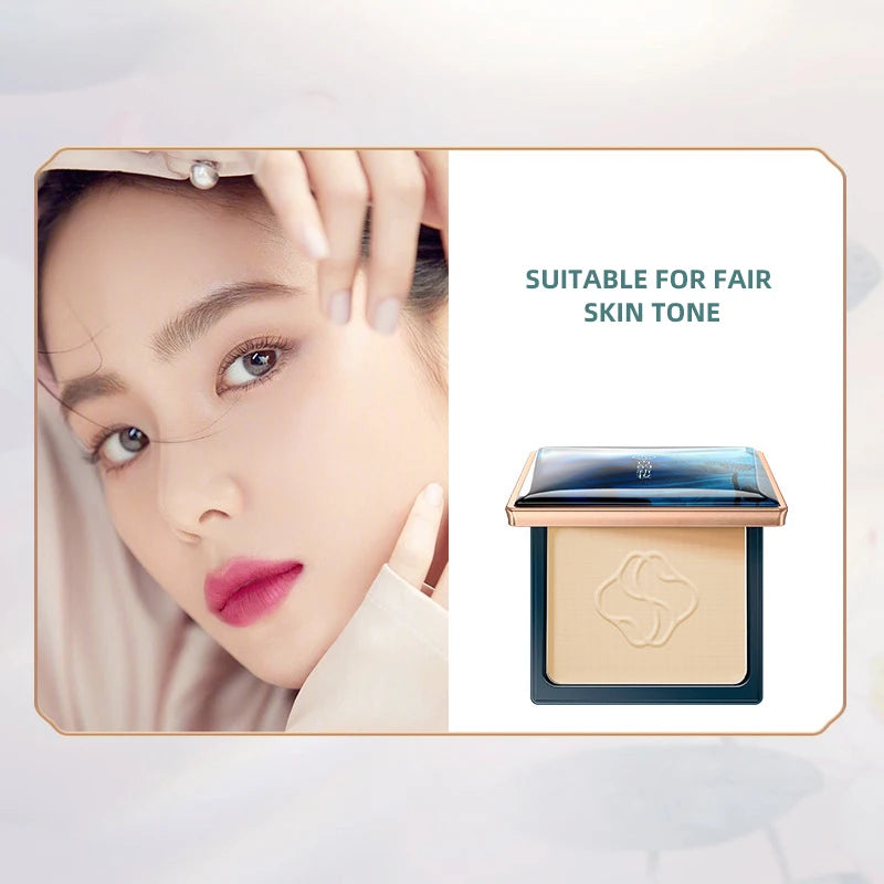 Makeup Face Pressed Powder Oil Control Soft Smooth Finish Waterproof Face Powder Girl Beauty Makeup Comestics Accessories