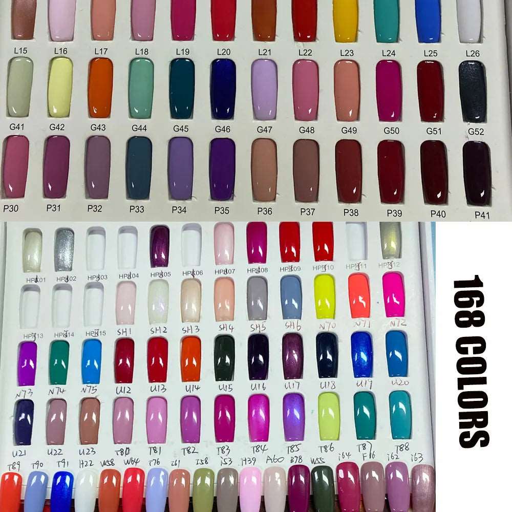 168 Colors Soak Off UV LED Gel Nail Polish Set 15mL Cosmetics Nail Art Manicure Nails Gel Polish Semi-permanent Varnish