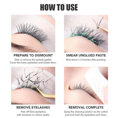 NATUHANA Eyelash Glue Remover Quick Unloading Adhesive Professional Cream Remover for Eyeslashes de pestaña Makeup Tools