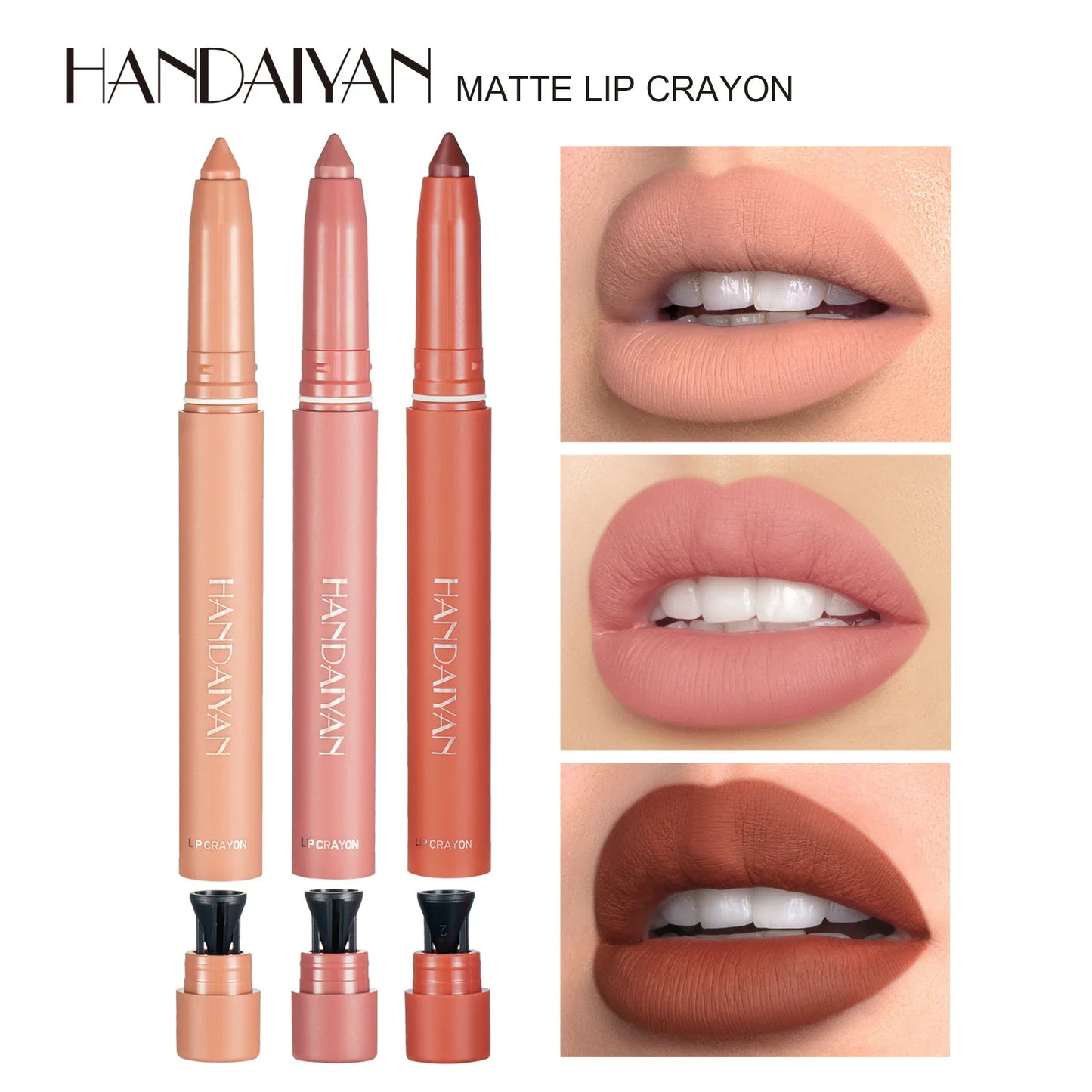 HANDAIYAN Matte Lip Liner Waterproof Velvet Matte Lipliner Long Lasting Lipstick Pencil Red Brown Lipstic Female Cosmetic Makeup