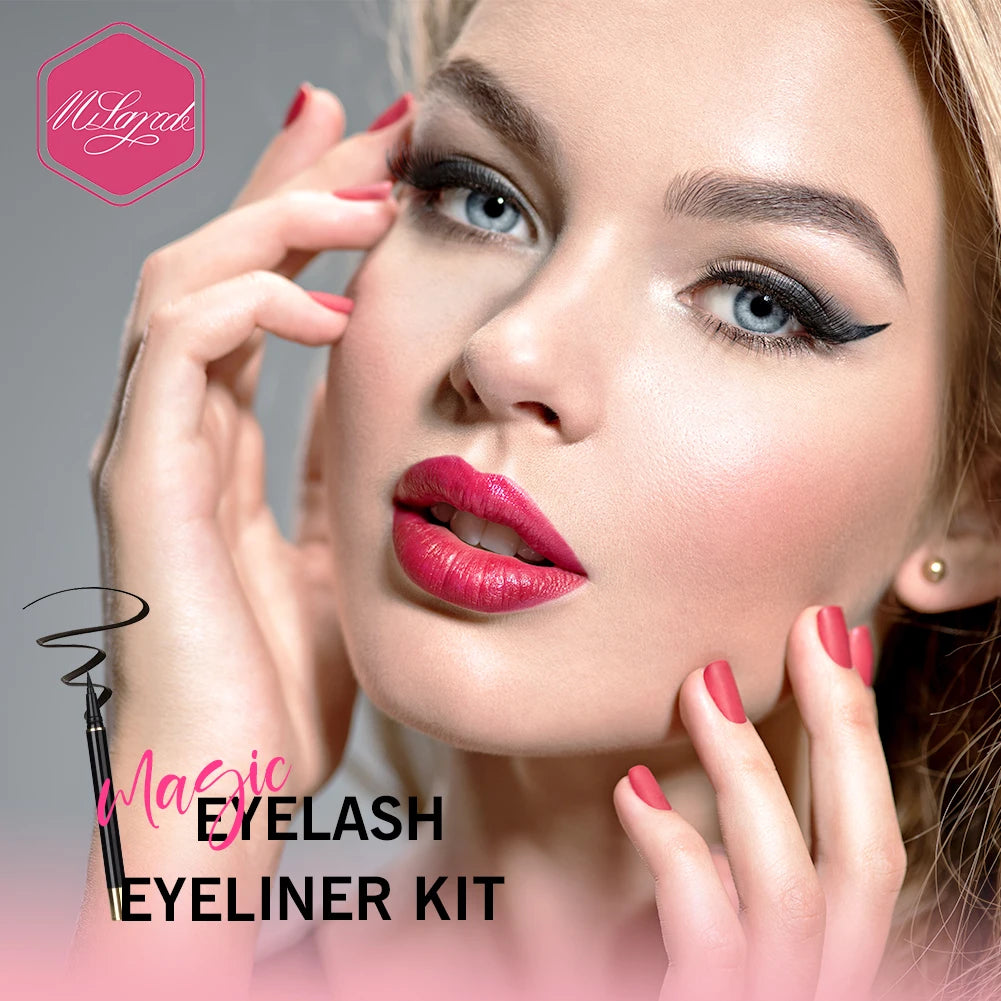 MILAMOD Black Liquid Eyeliner Eyelash Make Up Super Waterproof Long Lasting Eye Liner Easy to Wear Eyes Makeup Cosmetics Tools