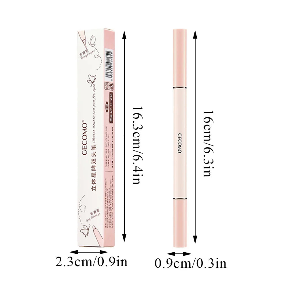 Lying Silkworm Pen Hightlight Pen Korean Cosmetics Beauty Makeup Eyeliner Pen Waterproof Double Headed 3D Make-up For Women