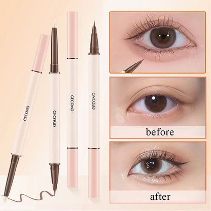 Lying Silkworm Pen Hightlight Pen Korean Cosmetics Beauty Makeup Eyeliner Pen Waterproof Double Headed 3D Make-up For Women