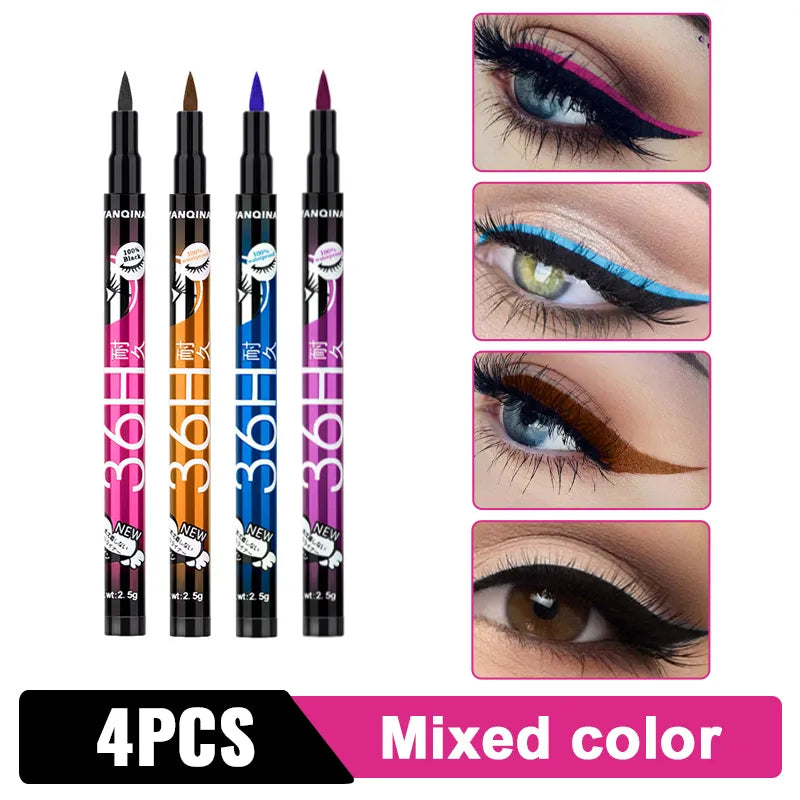 Eyeliner liquide noir crayon Eyeliner imperméable 36H stylo Eye-Liner liquide longue durée à séchage rapide sans floraison outil cosmétique 