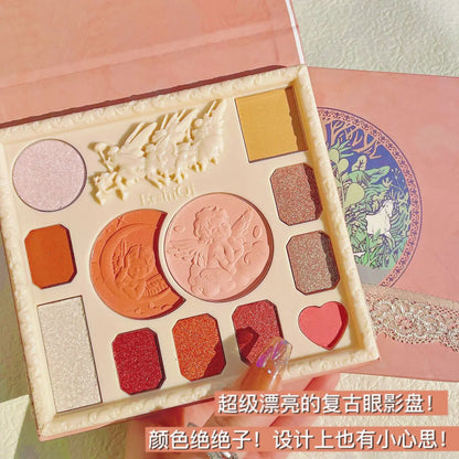 Cute Cupid  makeup set  12 colors palette eyeshadow blush highlighter in 1  makeup kit Retro Design Cosmetics