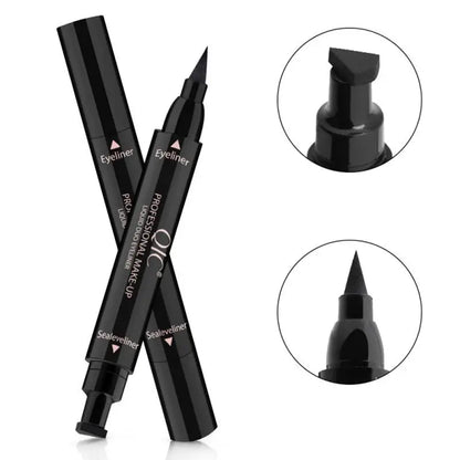 2 In1 Eyeliner Stamp Liquid Eyeliner Pencil Makeup Stamps Seal Pen Stamp Eyeliner Pencil Waterproof Quick Dry Eyeliner New 2024