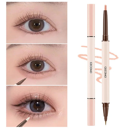 Lying Silkworm Pen Hightlight Pen Korean Cosmetics Beauty Makeup Eyeliner Pen Waterproof Double Headed 3D Make-up For Women