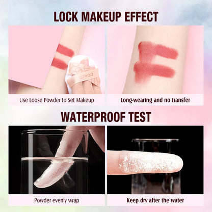 O.TWO.O 3-in-1 Loose Powder Face Powder Matte Long-lasting Lightweight Oil Control 3 Colors Finishing Powder Make-up for Women