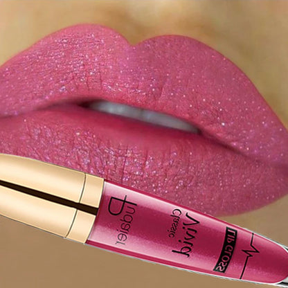 Waterproof Diamond Lip Gloss 18 Colors Long Lasting Matte Glitter Red Pink Liquid Lipstick Shiny Women Lips Makeup Cosmetic