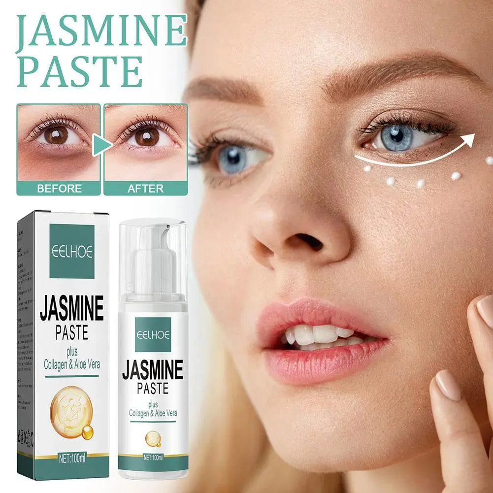 Jasmine Ointment - Airless Bottle 100ml Eye Cream Against Bags Crow's Eye Lid Shadow Tear Slip-On Circles Feet Dark and T9X6
