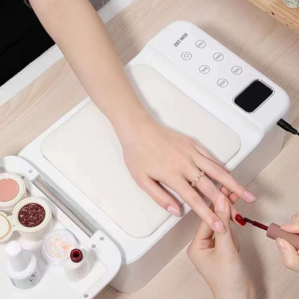 126W UV LED Lamp for Press On Nail Dryer Fast Dry LED Nail Drying Lamp Foldable for Curing All Gel Nail Polish Manicure Polish