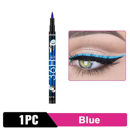 Black Liquid Eyeliner Waterproof Eyeliner Pencil 36H Long-Lasting Liquid Eye Liner Pen Quick-Dry No Blooming Cosmetics Tool