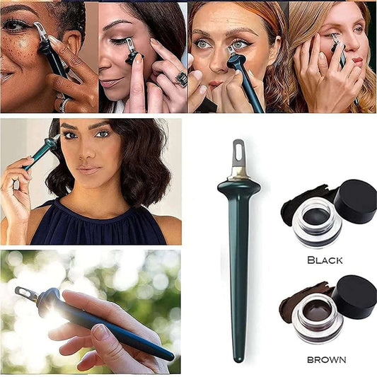 1 Set Eyeliner Guide Tools Easy No-Skip Eyeliner Gel Reusable Silicone Eyeliner Brush Eyeliner for Shaky Hands Eyeliner Makeup