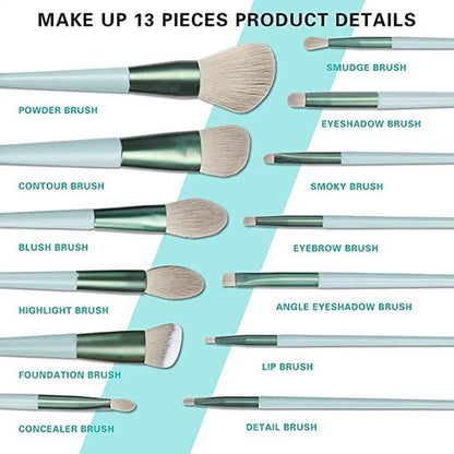 8/13pcs Soft Makeup Brushes Set Eyeliner Eye Shadow Brush Cosmetic Foundation Blush Powder Blending Beauty Makeup Tool Maquiagem