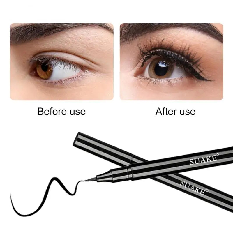 Waterproof Quick Dry Liquid Eyeliner Sweatproof Anti-oil Smudge-Proof Long-lasting Black Eyeliner Pencil Beauty Eyes Makeup Tool