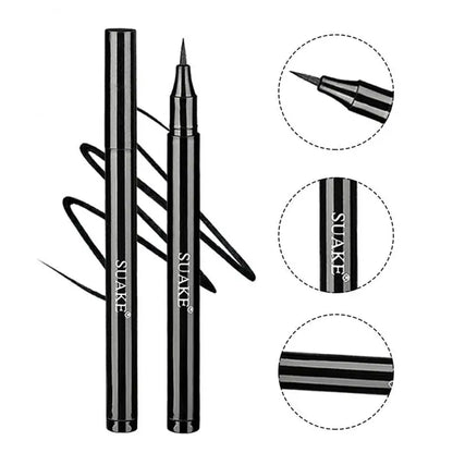 Waterproof Quick Dry Liquid Eyeliner Sweatproof Anti-oil Smudge-Proof Long-lasting Black Eyeliner Pencil Beauty Eyes Makeup Tool