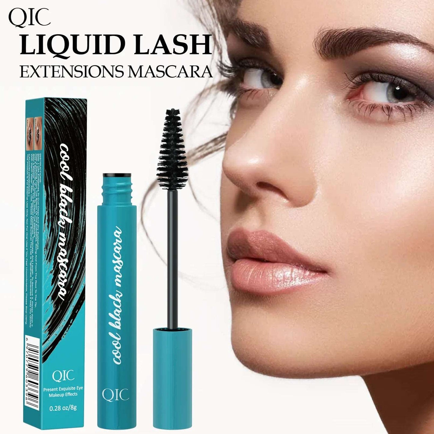 3D Mascara Waterproof Long Lasting Lash Cool Black Eyelashes Silk Fiber Lengthening Mascara Liquid Extension Full Volume Makeup
