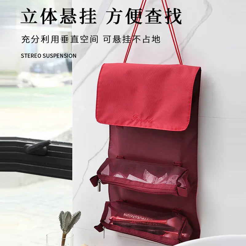 Detachable Cosmetic Bag for Make Up Organizer Portable Foldable 4 in 1 Hanging Travel Storage Bags Case Toiletry Bag Business