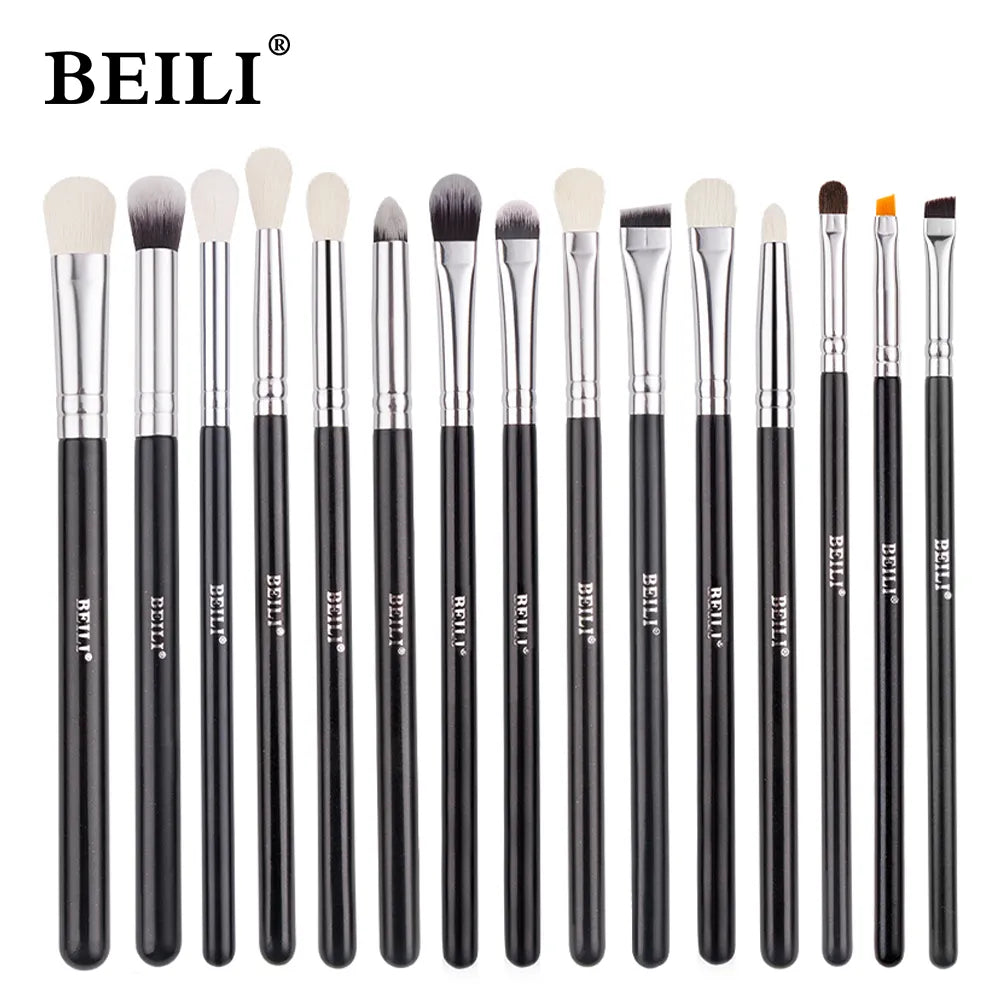 BEILI Black 10-19Pcs Makeup Brushes Natural Synthetic Hair Eyeshadow Blending Eyeliner Makeup Brush Set косметика