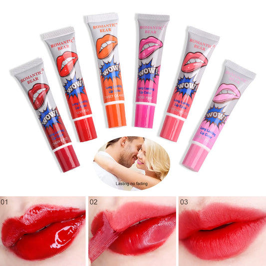 Cross-border make-up ROMANTIC BEAR makeup is not easy to take off makeup Sexy lip gloss tearing lipstick lip gloss