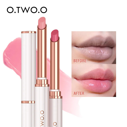 O.TWO.O Lip Balm Colors Ever-changing Lips Plumper Oil Moisturizing Long Lasting With Natural Beeswax Lip Gloss Makeup Lip Care