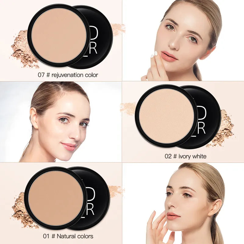 Makeup Compact-Powder Oil-Control Face Cosmetics Powder Matte Setting Pressed Powder Pores Invisible Mate Natural maquillaje