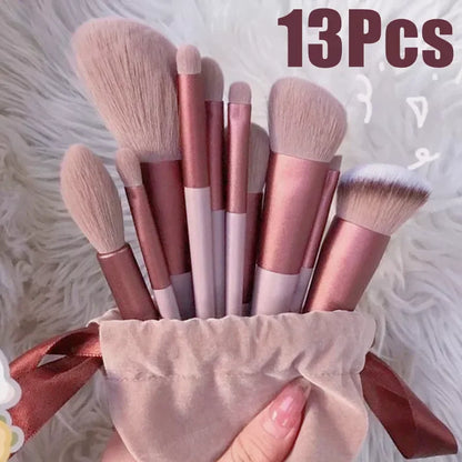 13pcs Soft Makeup Brushes Set Eyeliner Eye Shadow Brush Cosmetic Foundation Blush Powder Blending Beauty Makeup Tool Maquiagem