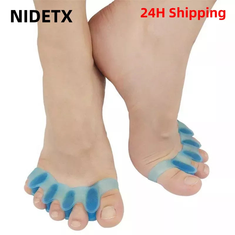 2pcs=1pair New Protective Toes Separator  Suitable Bunion Corrector  Material Soft Gel Straightener Spacers Stretchers Care Tool
