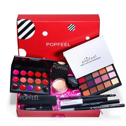 Full Makeup Kit For Women All-in-One Makeup Set Makeup Essential Kit Includes Lip Gloss Brush Eyeshadow Eyebrow Pencil Eyeliner