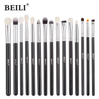 BEILI Black 10-19Pcs Makeup Brushes Natural Synthetic Hair Eyeshadow Blending Eyeliner Makeup Brush Set косметика