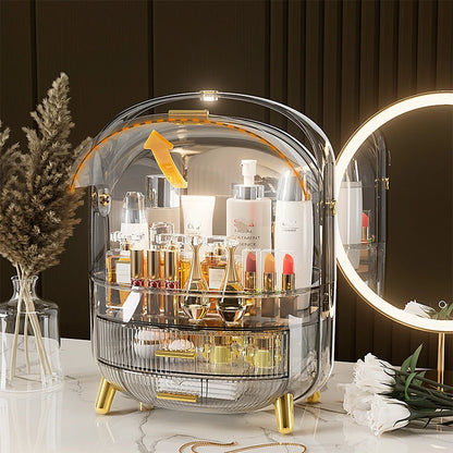 Light Luxury Cosmetics Transparent Storage Box Dustproof Waterproof Lipstick Skincare Shelves Household Lipstick Mask Perfume
