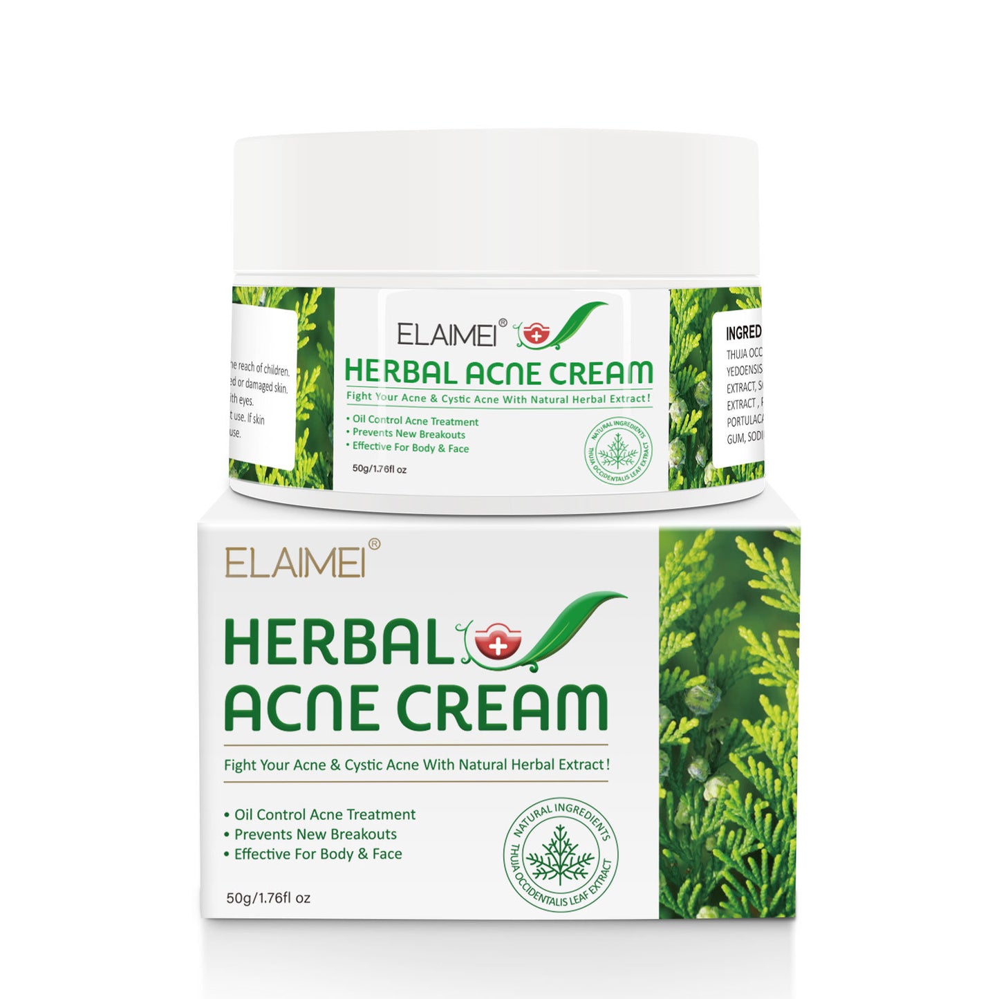 Organic Herbal Extract Anti Acne Treatment Face Cream Remove Pimple Moisturizing Whitening Skin Care Facial Cream